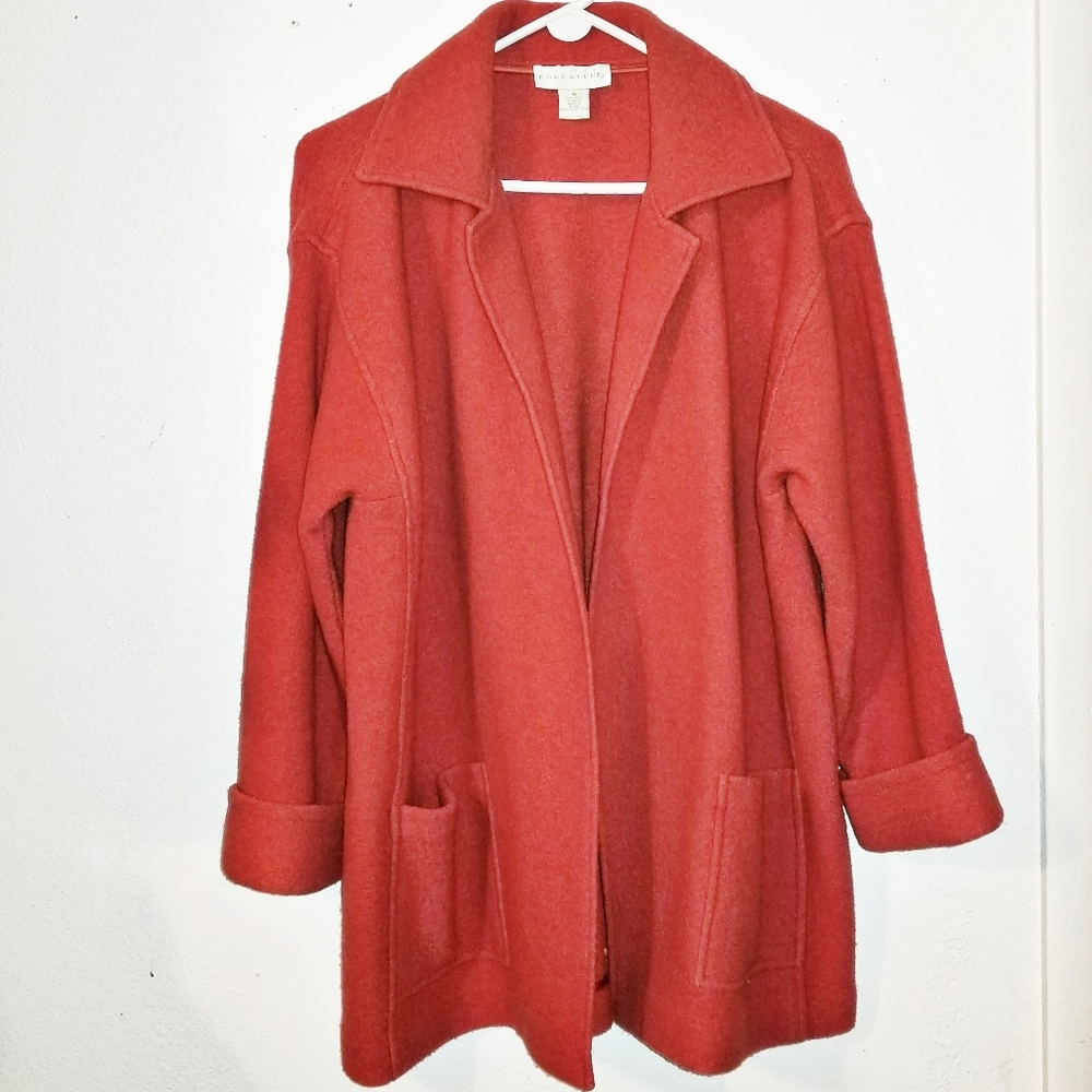 Doncaster Drapey Open Front Wool Coat / Jacket - image 1